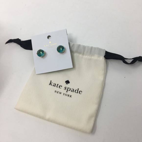 Kate Spade 14K Gumdrop Stud Earrings, Turquoise - Picture 3 of 4